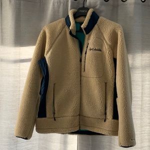 Columbia retro pile fleece jacket with wind resistant liner